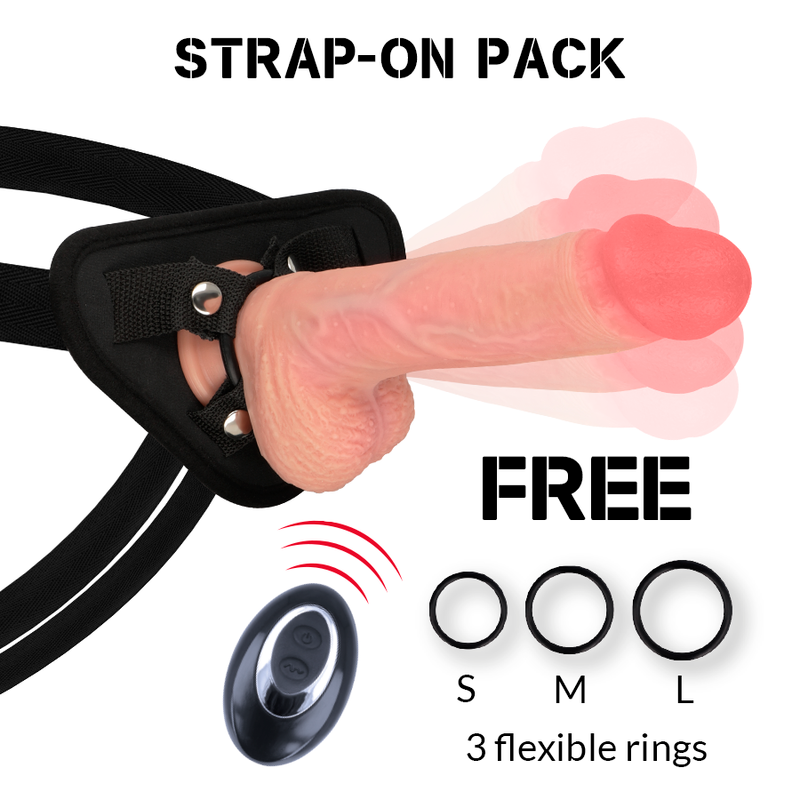 Imbracatura e vibratore in silicone liquido Apache Premium da 20,5 cm con telecomando, prodotto da ROCK ARMY.