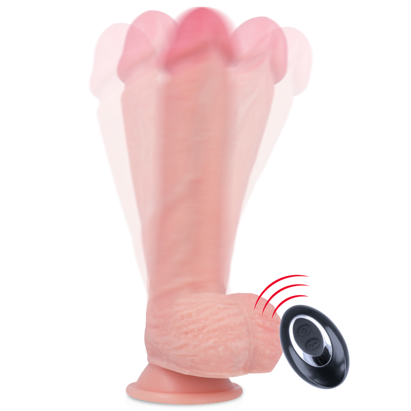 Imbracatura e vibratore in silicone liquido con telecomando Apache Premium di ROCK ARMY, lunghezza 20,5 cm, diametro 4,62 cm