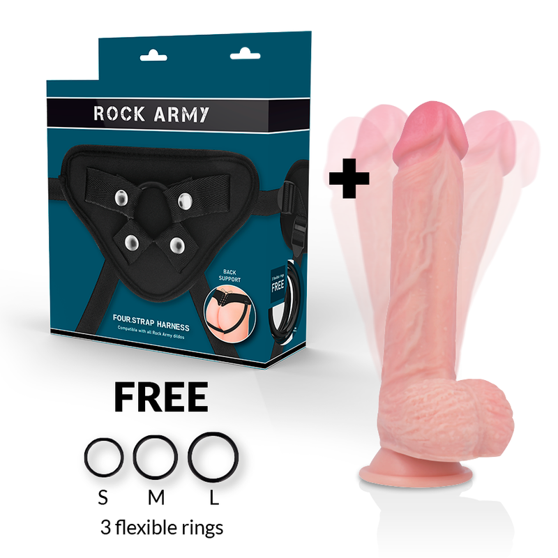 Imbragatura ROCKARMY con rotatore e vibratore Hawk da 22 cm e 4,6 cm, attrezzatura robusta per lavori di sollevamento e vibrazione.