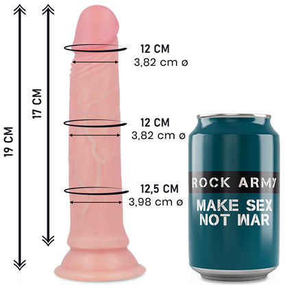 Silicone liquido premium ROCKARMY Avenger realistico da 19 cm, dettagliato e morbido, con dimensioni di 3,98 cm.