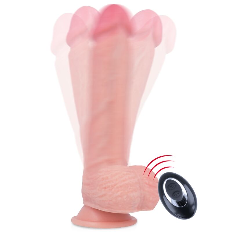 Vibratore in silicone liquido ROCKARMY Apache con telecomando, lunghezza 20,5 cm e diametro 4,62 cm, dettaglio visibile.