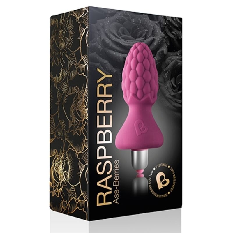 Plug anale ROCKS-OFF ASSBERRIES Spina Lampone con design realistico e dettagliato in silicone di alta qualità.