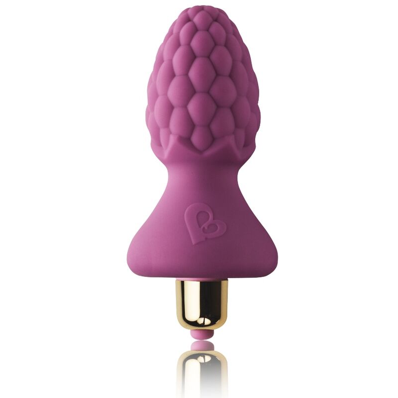 Inserto anale ROCKS-OFF ASSBERRIES spina lampone con texture dettagliata e design ergonomico per piacere e stimolazione.