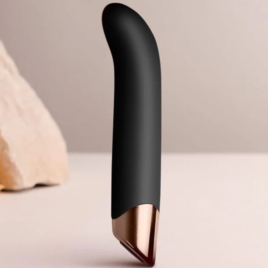 Vibratore Punto G nero ROCKS-OFF Chaiamo G con design ergonomico e dettagli eleganti, ideale per stimolazione mirata.