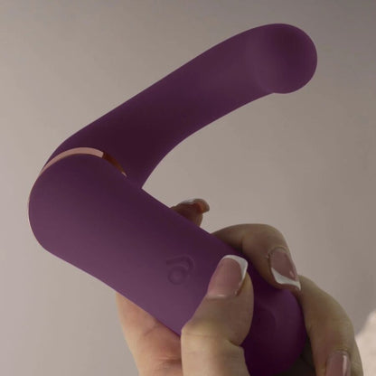 Vibratore doppio ROCKS-OFF GEMINI, stimolatore clitoride e punto G, colore viola, con design ergonomico e superfici lisce.