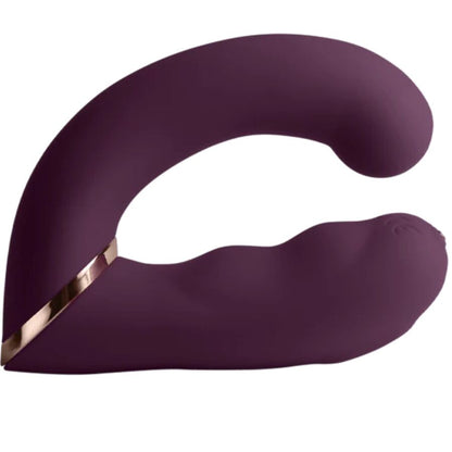 Vibratore doppio Gemini di ROCKS-OFF, stimolatore del clitoride e punto G, colore viola, design elegante e funzionale.