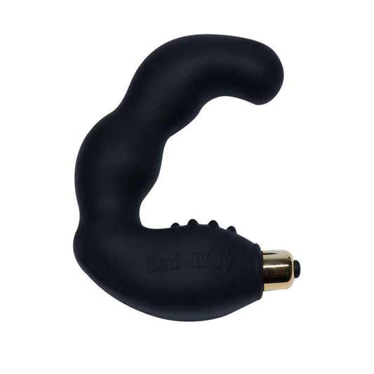 Massaggiatore punto G maschio ROCKS-OFF Bad Boy nero, design ergonomico per stimolazione e piacere intenso.