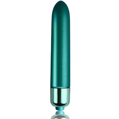 Vibratore ROCKS-OFF Pallotto con petali di pavone in velluto, superficie morbida e dettagli eleganti per stimolazione sensuale.