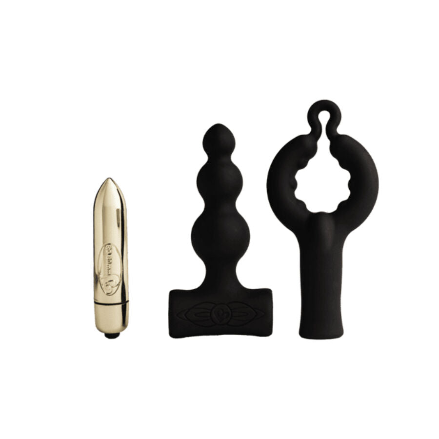 Plug anale vibratore nero ROCKS-OFF Petite Sensations Bubbles, design compatto e stimolante, ideale per piacere e relax.