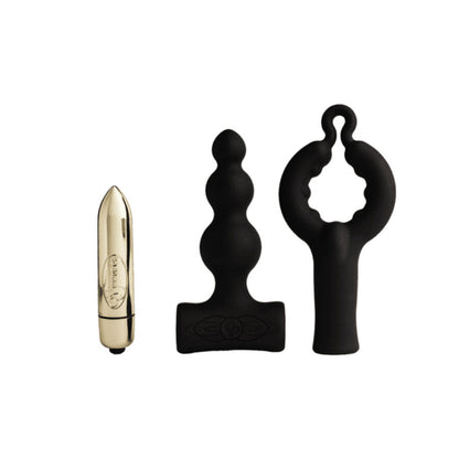 Plug anale vibratore nero ROCKS-OFF Petite Sensations Bubbles, design compatto e stimolante, ideale per piacere e relax.