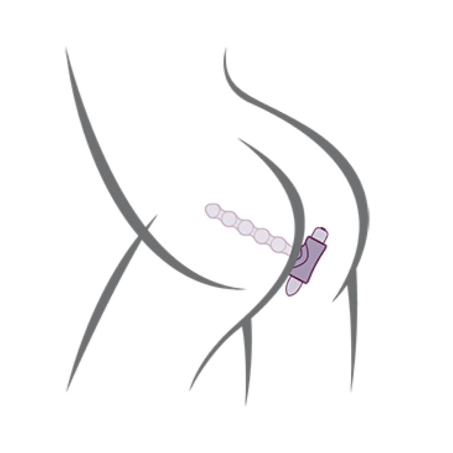 Plug anale vibratore nero ROCKS-OFF Petite Sensations Pearls, con perle per stimolazione e design discreto.