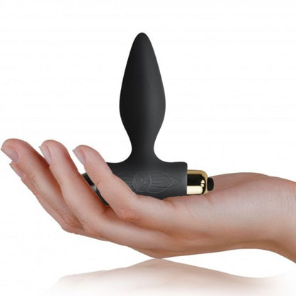 Plug anale nero ROCKS-OFF Petite Sensations per principianti, design compatto e morbido, ideale per uso delicato e confortevole.