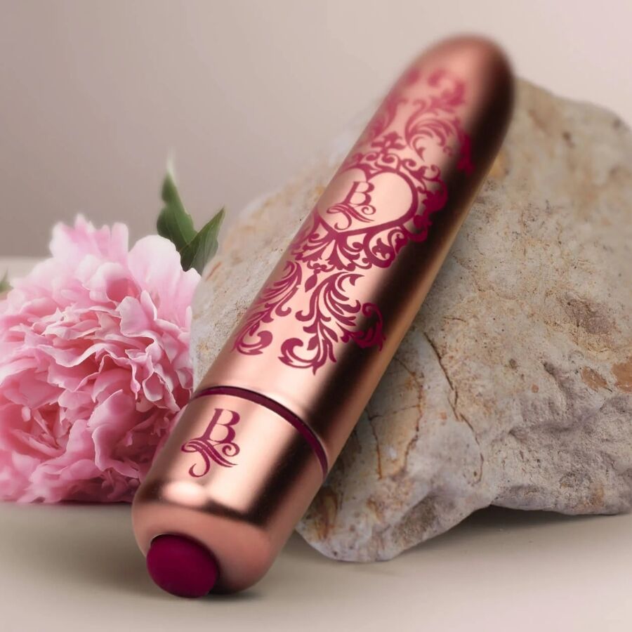 Proiettile vibrante rosa Promenade ROCKS-OFF PROIETTILE VIBRANTE RO-90 in silicone, con design elegante e stimolante.