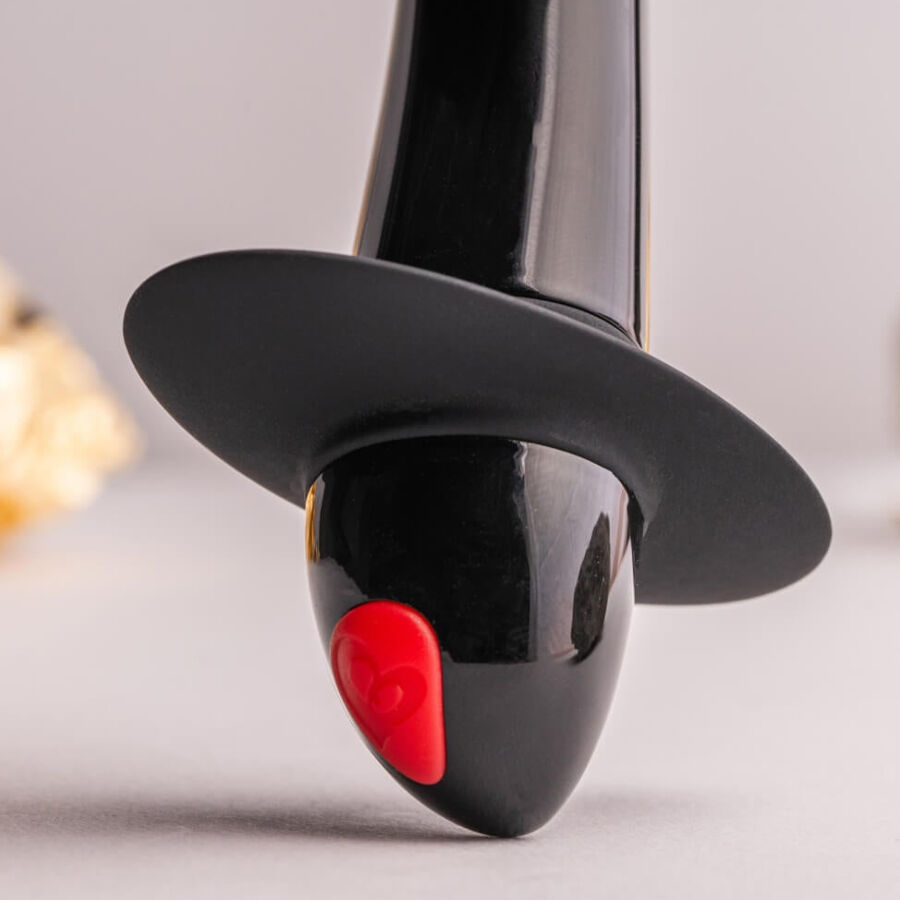Vibrazione prostatico nero ROCKS-OFF QUEST PROSTATE BULLET, design compatto con superficie liscia e pulsante di controllo.