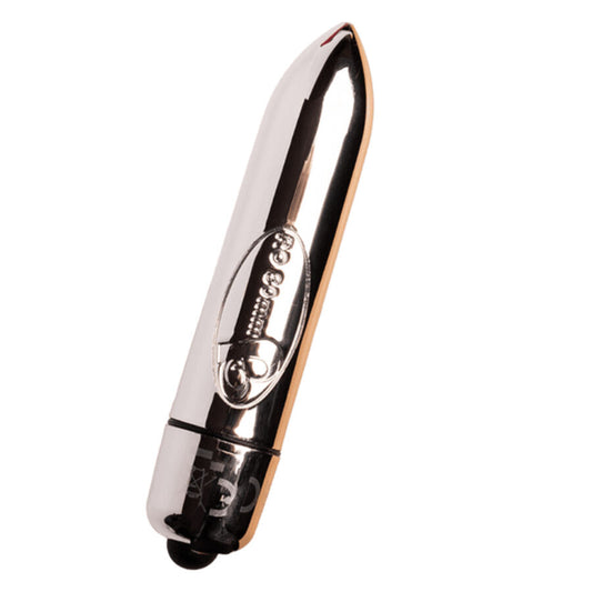 Proiettile vibrante ROCKS-OFF RO-80 in finitura cromata argento, dispositivo di stimolazione personale.