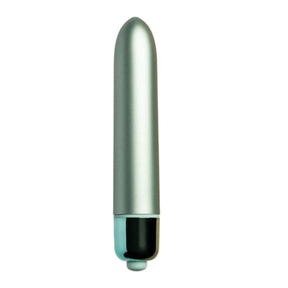 Bullet vibrante verde acqua ROCKS-OFF RO-90 AQUA LILY, design colorato e dettagliato, visibile dall'immagine.