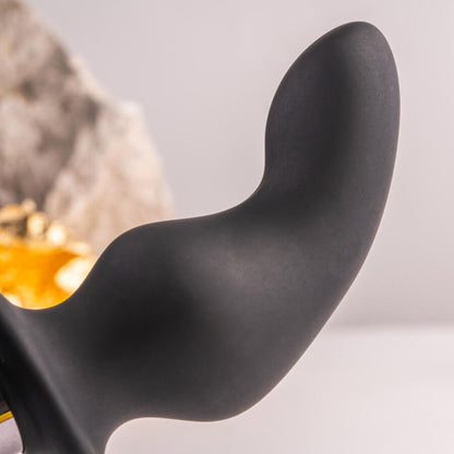 Plug anale ROCKS-OFF RO-ZEN con anello vibrante nero, stimolazione e piacere per il pene, design elegante e funzionale.
