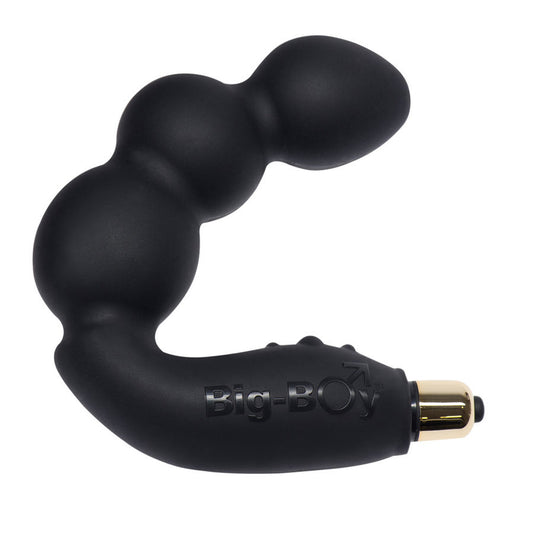 Stimolatore del punto G maschio ROCKS-OFF Big-Boy 7V nero, dispositivo di massaggio maschile con design innovativo.