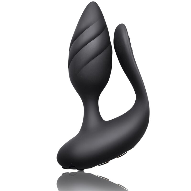 Telecomando con spina Cocktail nero di ROCKS-OFF, dispositivo elegante per controllo di prodotti erotici.