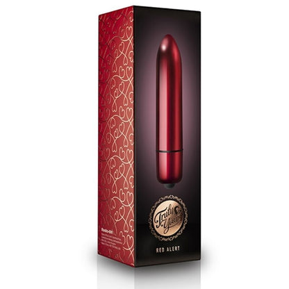 Vibratore ROCKS-OFF Veramente Tuo RO-120 in rosso con design a balaetto, dettagli eleganti e superficie liscia.
