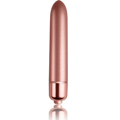 Piccolo vibratore ROCKS-OFF Vibrante Bullet Touch of Velvet Rose Bloom con 10 velocità, design elegante e morbido rivestimento in velluto.