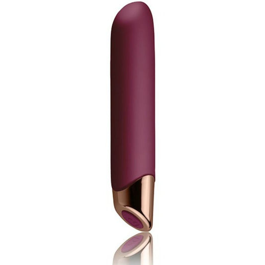 Vibratore Bordeaux Rocks-Off in silicone nero, con design ergonomico e dettagli eleganti, ideale per stimolazione sensuale.