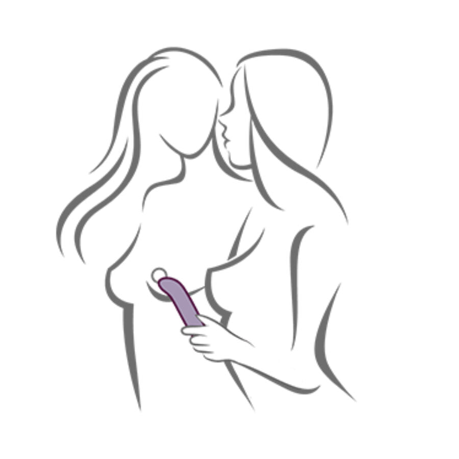 Vibratore G-Spot viola della marca ROCKS-OFF, design ergonomico e dettagli colorati per il massimo piacere.