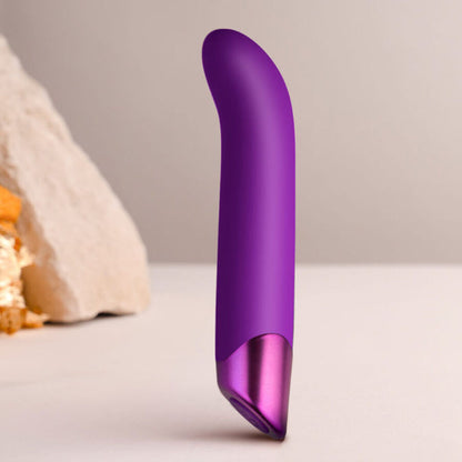 Vibratore G-spot viola ROCKS-OFF, design elegante, stimolazione mirata, ideale per il piacere personale.