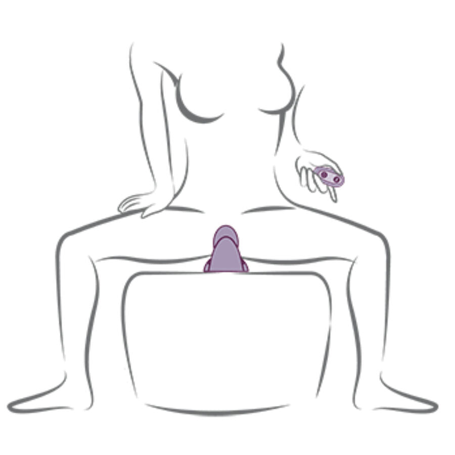 Vibratore Viola Ruby Glow da sedere del marchio ROCKS-OFF, in colore viola con design ergonomico e superficie liscia.
