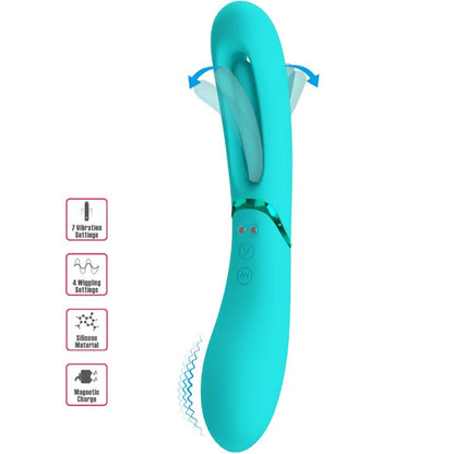 Vibratore G-Spot Romance Lexie con 7 modalità di vibrazione blu, design ergonomico e dettagli realistici.