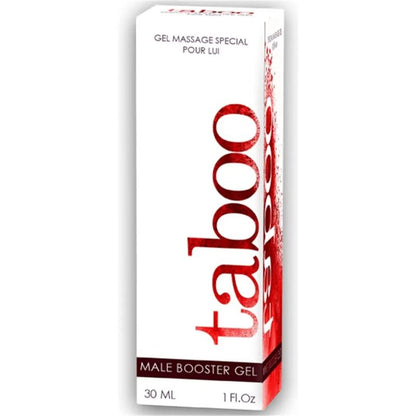 Gel booster maschile RUF Taboo per l'erezione, 30 ml, in confezione con tubo e etichetta visibile.