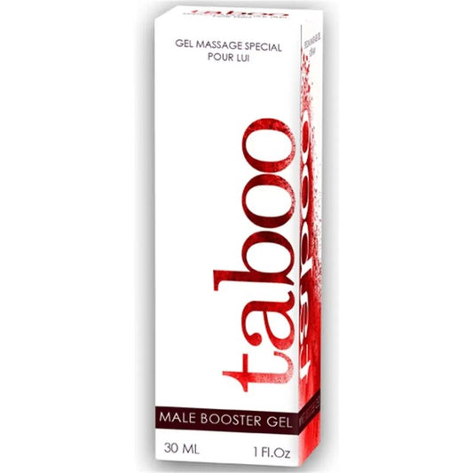 Gel booster maschile RUF Taboo per l'erezione, 30 ml, in confezione con tubo e etichetta visibile.