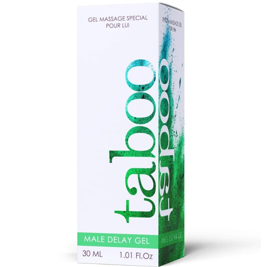 Gel ritardante RUF Taboo per uomini, flacone da 30 ml, mostra il packaging del prodotto con etichetta e tubetto.