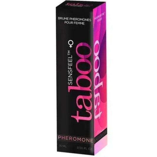 Profumo RUF Taboo Pheromone for Her, fragranza femminile con feromoni, bottiglia da 15 ml visibile nell'immagine.
