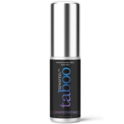 Profumo RUF Taboo Pheromone per lui, flacone da 15 ml con etichetta visibile, ideale per attrarre e sedurre.