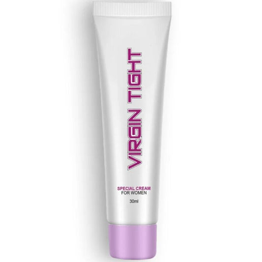 Crema rassodante RUF Virgin Tight per vagina, 30 ml, mostra il tubo di crema con etichetta e applicatore.
