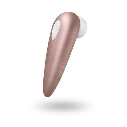 Dispositivo SATISFYER AIR PULSE di prossima generazione, tecnologia avanzata, mostra il design moderno e compatto del prodotto.