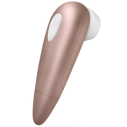 Dispositivo SATISFYER AIR PULSE di prossima generazione, appare in primo piano, con design compatto e moderno.