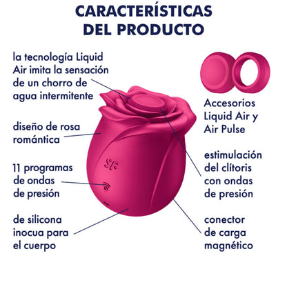 Vibratore classico SATISFYER AIR PULSE AIR PULSE PRO 2 con design Blossom e tecnologia di stimolazione.