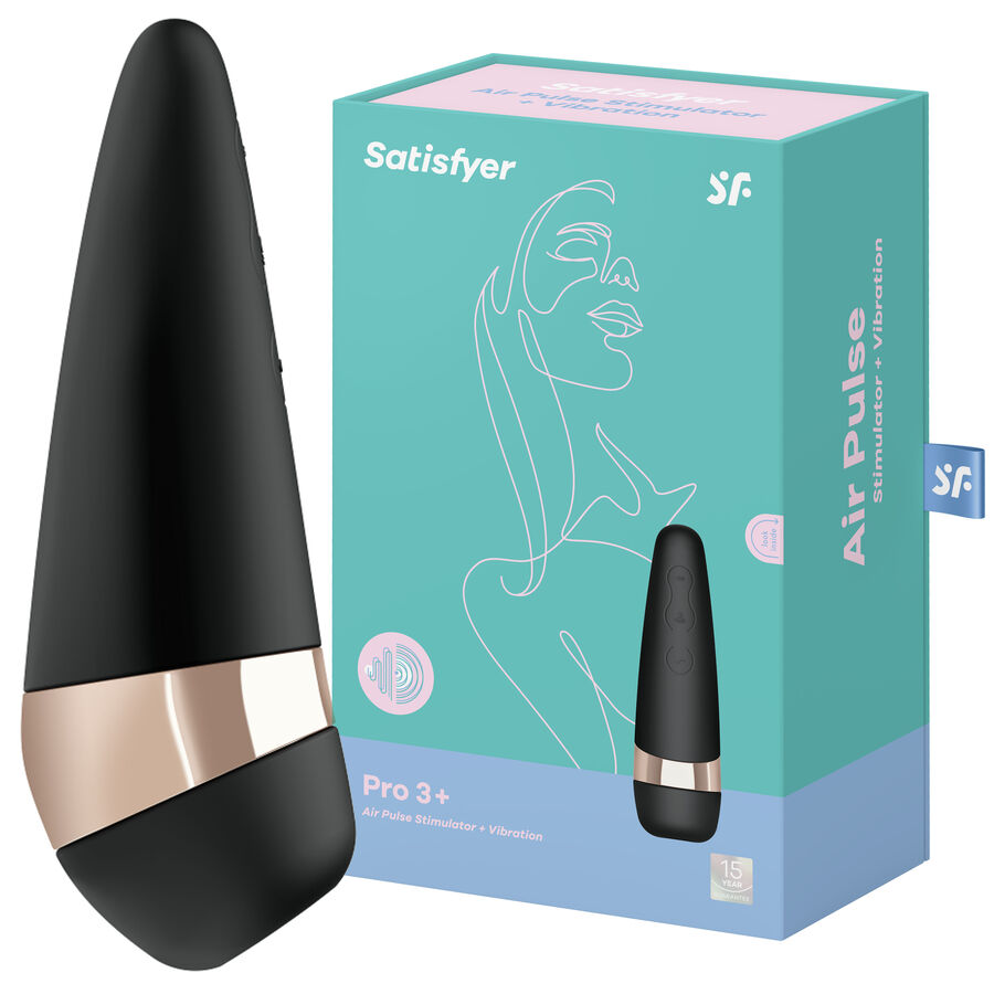 Vibratore SATISFYER PRO 3 Edizione 2020 con design ergonomico e funzioni di vibrazione, marca SATISFYER AIR PULSE.