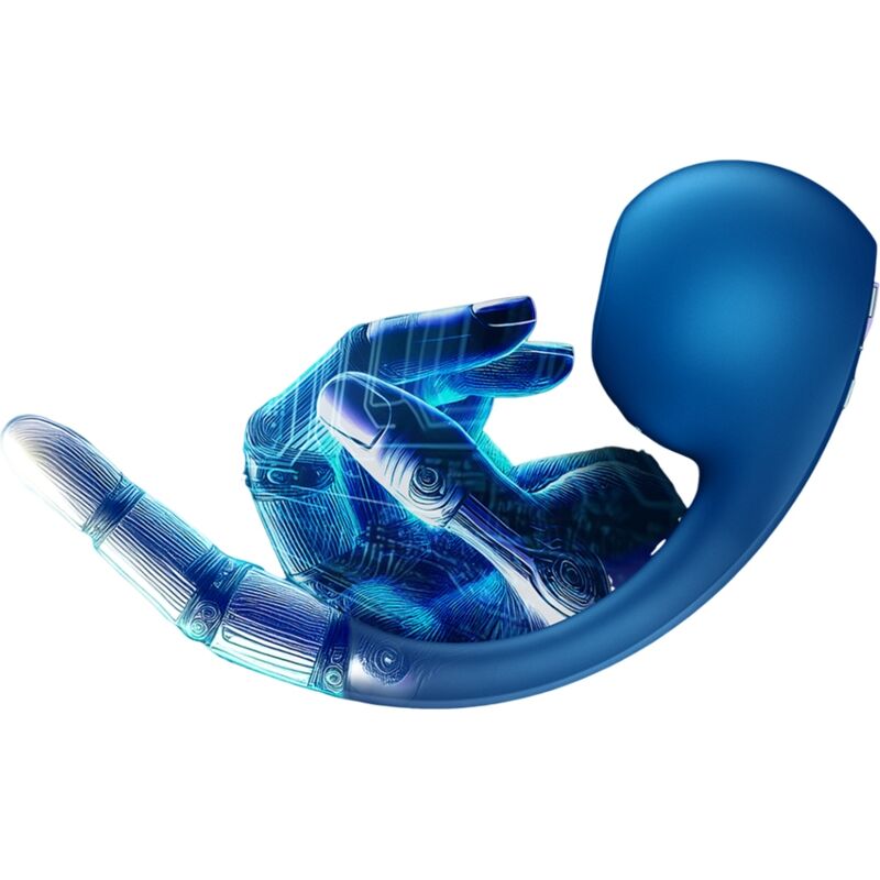 Stimolatore Pro+ Wave 4 SATISFYER AIR PULSE con design blu scuro, include app gratuita, stimola il punto G e il clitoride.