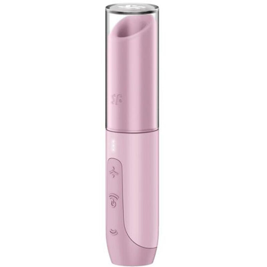 Stimolatore clitorideo SATISFYER Secret Kiss Wave rosa con tecnologia Air Pulse, design compatto e ergonomico.