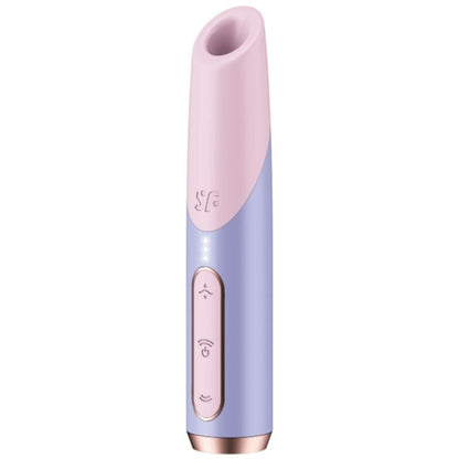 Stimolatore clitorideo Satisfyer Bold Kiss Wave rosa e viola, con tecnologia Air Pulse, ideale per piacere e stimolazione.