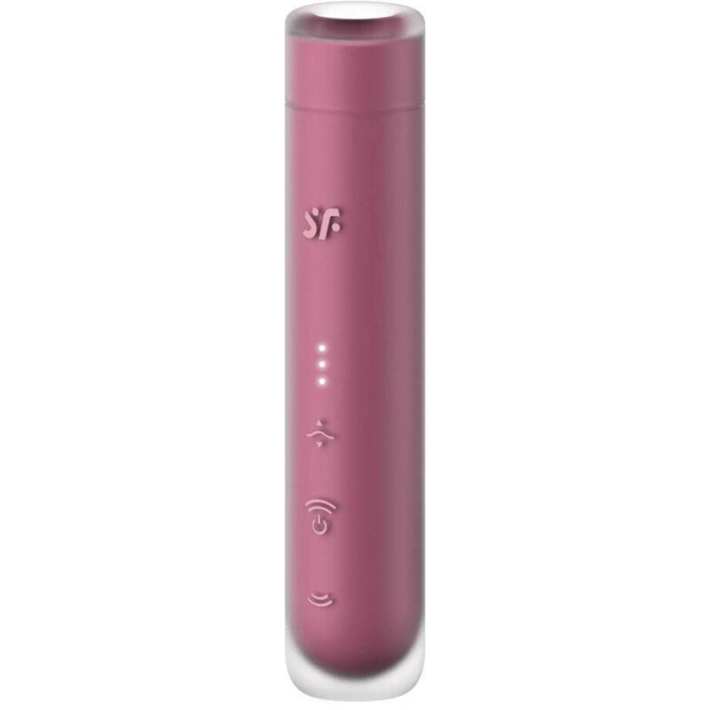 Stimolatore clitorideo SATISFYER FIRST KISS WAVE GARNET, con tecnologia AIR PULSE, in colore rosso intenso, con design ergonomico.