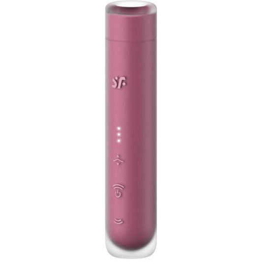 Stimolatore clitorideo SATISFYER FIRST KISS WAVE GARNET, con tecnologia AIR PULSE, in colore rosso intenso, con design ergonomico.