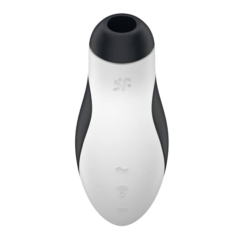 Stimolatore ORCA AIR PULSE SATISFYER con pulsazioni d'aria e vibrazione, in dettaglio, con tecnologia avanzata e design ergonomico.