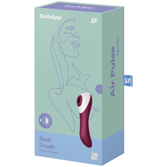 Vibratore Dual Crush Air Pulse di SATISFYER AIR PULSE, con design elegante e tecnologia di stimolazione avanzata, visibile in immagine.