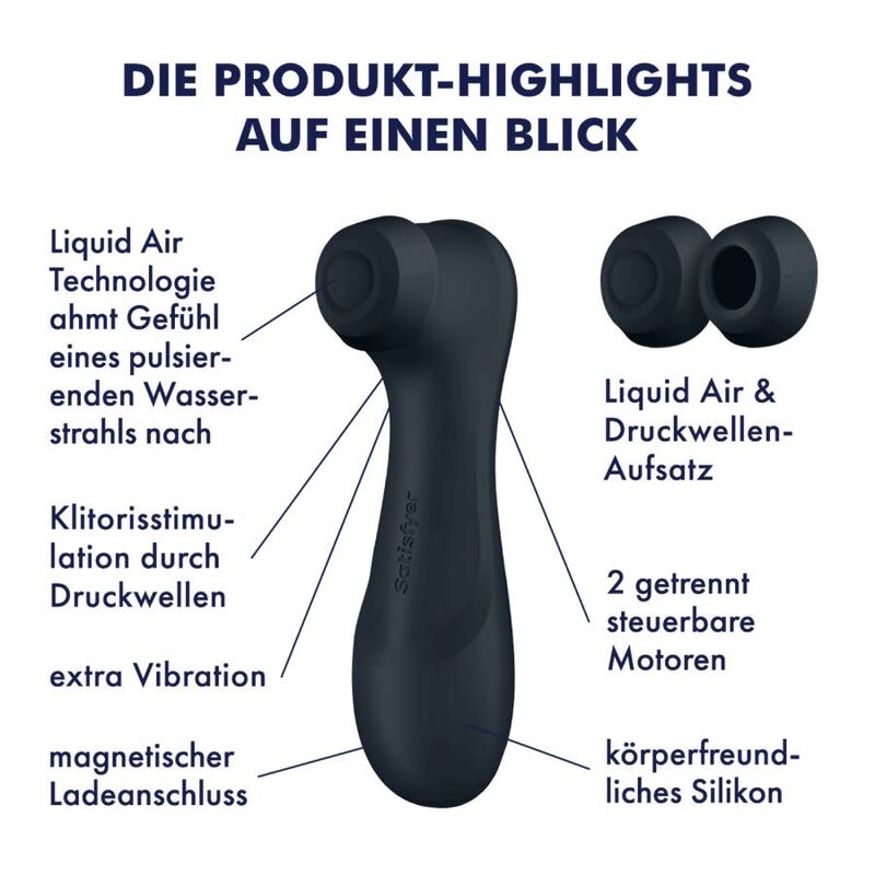 Satisfyer Air Pulse Tecnologia Pro 2 generazione, aria liquida rosso vino, dispositivo di piacere con design elegante e dettagli rossi.