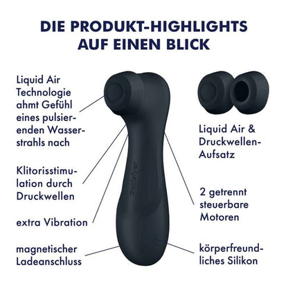 Satisfyer Air Pulse Tecnologia Pro 2 generazione, aria liquida rosso vino, dispositivo di piacere con design elegante e dettagli rossi.