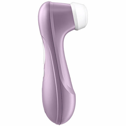 Stimolatore Pro 2 viola di Satisfyer Air Pulse, dispositivo di stimolazione intima con design ergonomico e tecnologia avanzata.